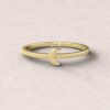 Astronomy Crescent Moon Symbol Space Stacking Ring Yellow Gold LS5278