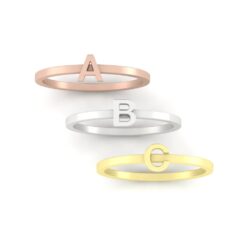 Stacking Initial Ring with Uppercase Letter, Stack to make a full Name