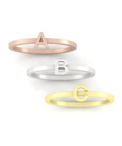 Stacking Initial Ring with Uppercase Letter, Stack to make a full Name