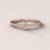 Minimalistic To the Moon and Back Space Stacking Ring Rose Gold LS5278