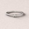 Thin Shining Star Stacking Ring Gift Silver White Gold Platinum LS5277