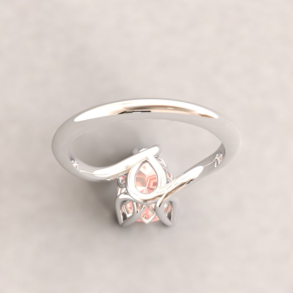 Custom GIA Certified Pear Cut Sapphire Ring - Image 8