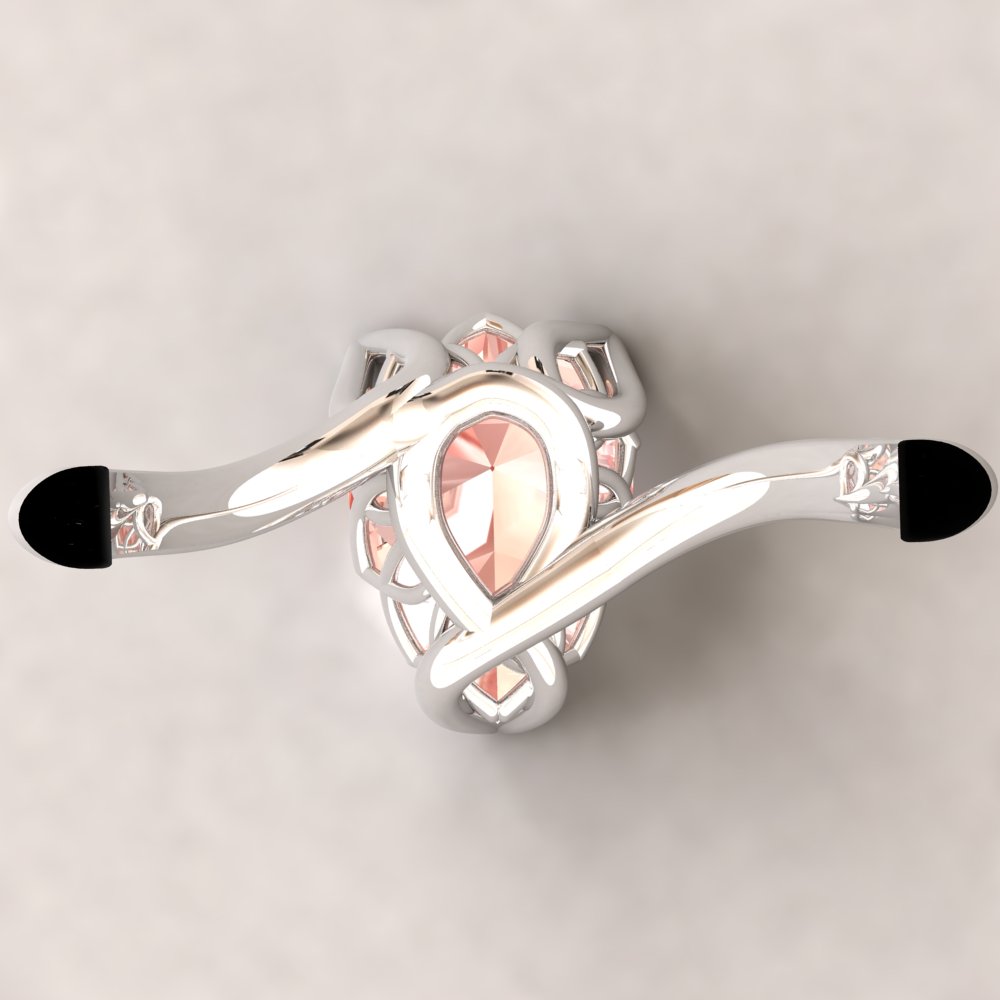 Custom GIA Certified Pear Cut Sapphire Ring - Image 9
