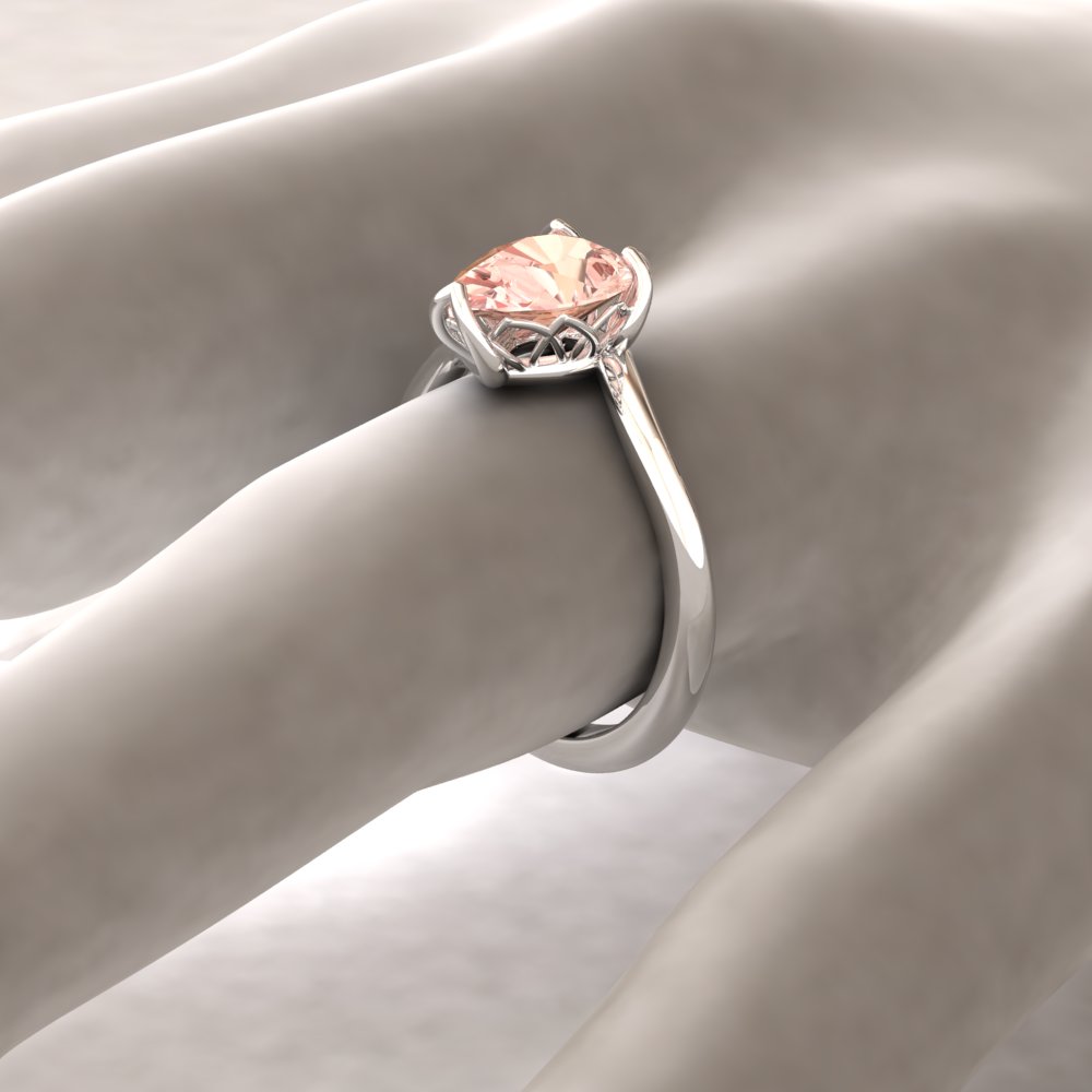 Custom GIA Certified Pear Cut Sapphire Ring - Image 13