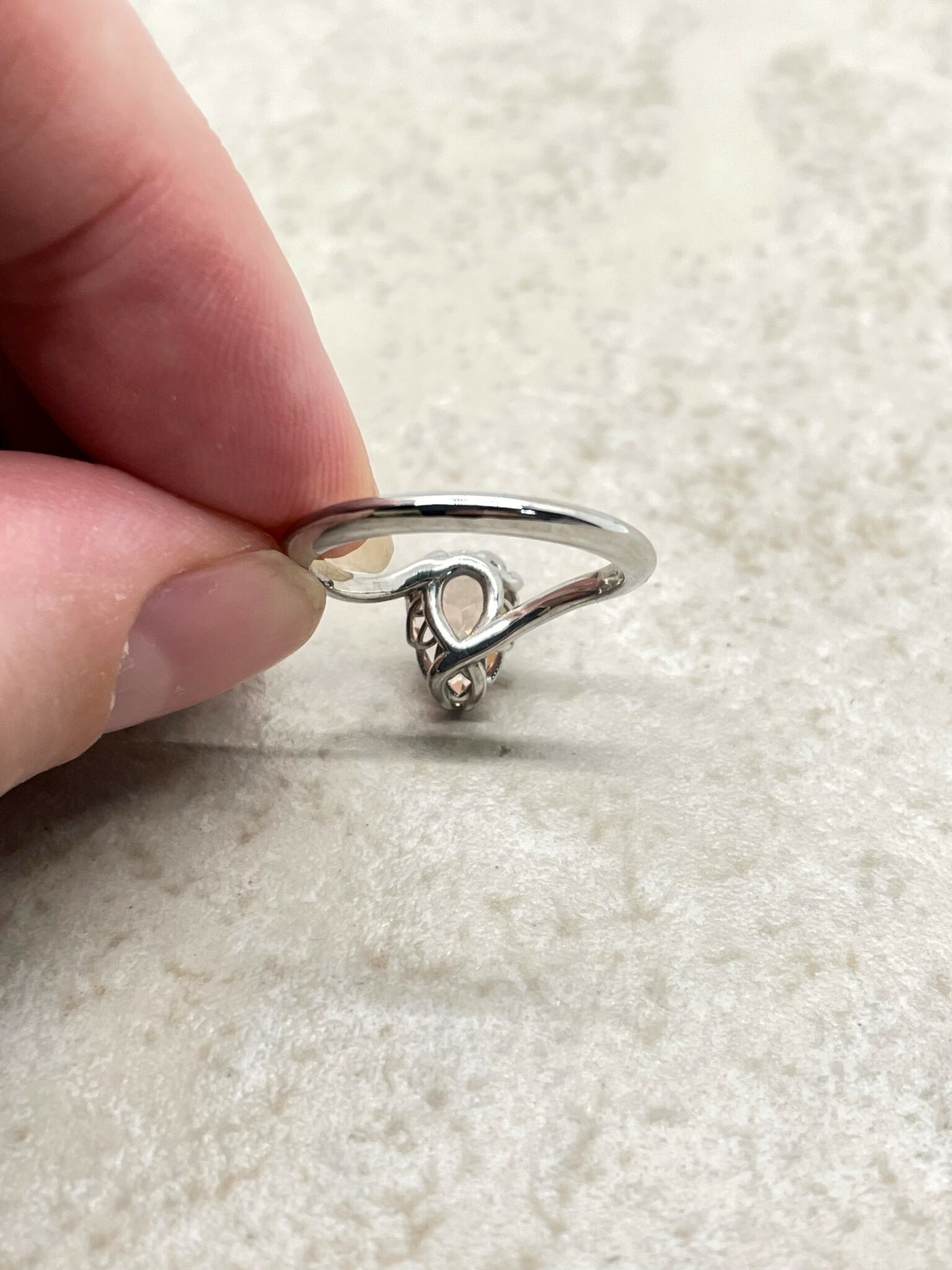 Custom GIA Certified Pear Cut Sapphire Ring - Image 5