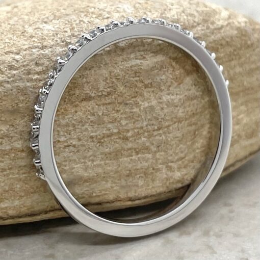 Elegant Half Eternity Diamond Wedding Ring White Gold Platinum LS6628