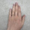 Handmade Half Eternity Wedding Band Hand Shot 18k Yellow Gold LS2073