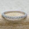 Round Cut Lab Organic Diamond Wedding Band White Gold Platinum LS6628