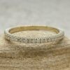 White Diamond Wedding Band Half Eternity in 18k Yellow Gold LS2073