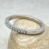 Half Eternity Wedding Band with White Diamonds 18k White Gold LS2073