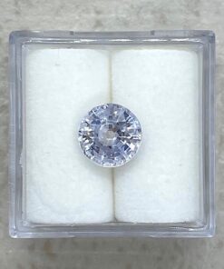 Round Ice Blue Sapphire 8mm Wide Genuine Loose Gemstone LSG374