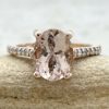Oval Morganite Engagement Ring with Diamonds in 14k Rose Gold LS6738