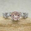 Morganite Sun Moon and Star Engagement Ring White Gold Platinum LS6639