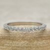 Round Cut Lab Organic Diamond Wedding Band White Gold Platinum LS6603