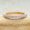 Round Moissanite Wedding Ring Half Eternity in 14k Rose Gold LS6603
