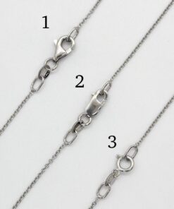 1mm Solid 14 Karat White Gold Rolo Chain Lobster Spring Clasp LS7307