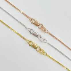 Lobster Clasp Wheat Chain or Spiga Chain in Solid Gold LS6094