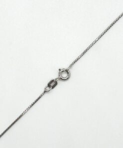 Anti-Tarnish .925 Silver Box Chain Rhodium Plated Spring Clasp LS7626