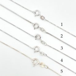 Box Chains Sterling Silver in Various Lengths and Widths LS6093