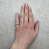 Round Cut Seven Pink Morganite Wedding Band White Gold Platinum LS6727
