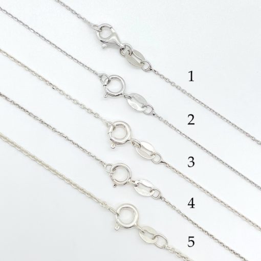 Silver Rolo Chains 925 Sterling Silver with Assorted Clasps LS6092
