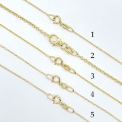Solid Yellow Gold Rolo Chains in 14k or 18k Gold LS6092