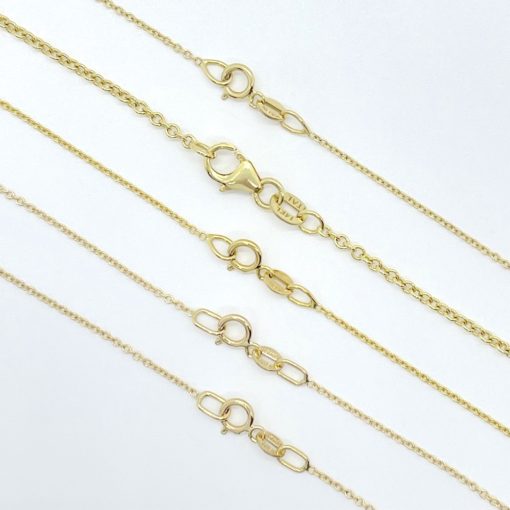 Yellow Gold Rolo Chain in Solid 14k or 18k Gold LS6092