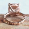 Hidden Initials Engagement Ring Morganite in 14k Rose Gold LS6590