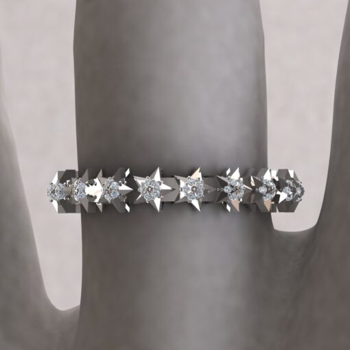 Custom 10 Star Anniversary Band - Image 4