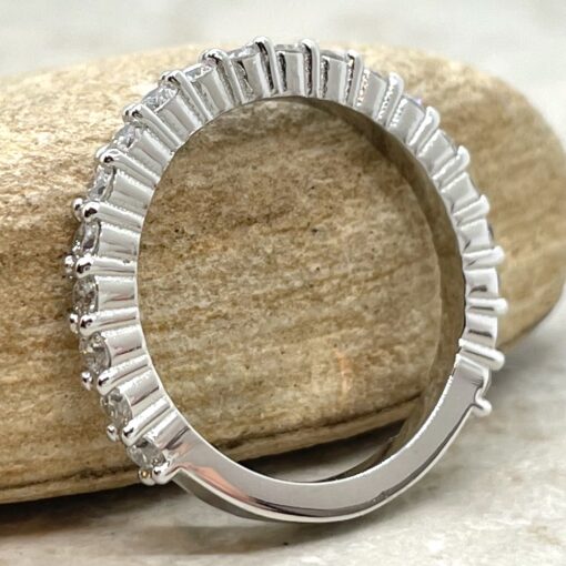 Art Deco Diamond Wedding Ring Prong Style White Gold Platinum LS6348