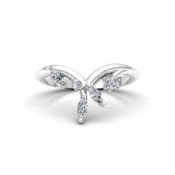 Diamond Vine Crown Band Marquise Cut Leaves White Gold Platinum LS6853