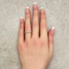 Diamond Wedding Ring Simple Vintage Prongs White Gold Platinum LS6348