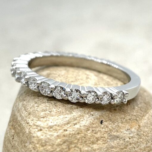 Vintage Diamond Wedding Ring Prong Style White Gold Platinum LS6348