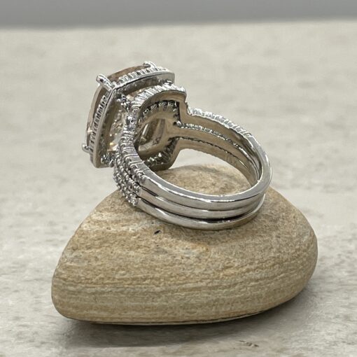 Another contoured diamond wedding band for your bridal set - Image 4