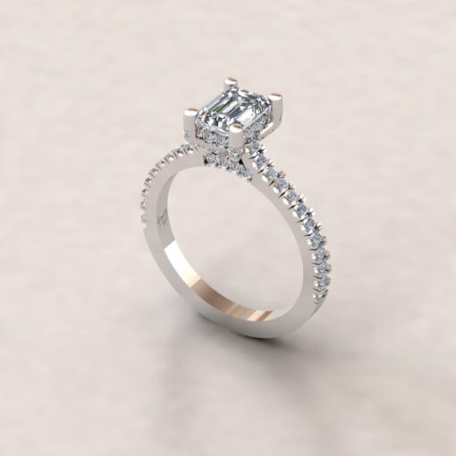 Custom Radiant Cut GIA Certified Diamond Engagement Ring - Image 10