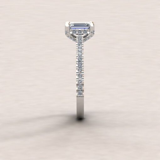 Custom Radiant Cut GIA Certified Diamond Engagement Ring - Image 11