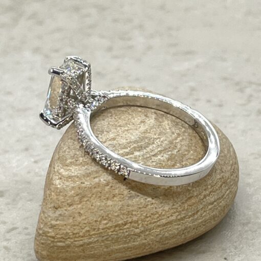 Custom Radiant Cut GIA Certified Diamond Engagement Ring - Image 4