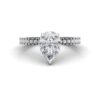 1.5 Carat Pear Cut Diamond Engagement Ring White Gold Platinum LS6939