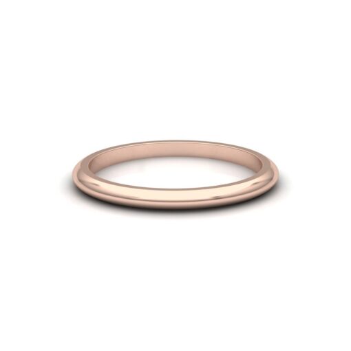 Dainty Thin Wedding Band Rounded Shank 1.5mm Wide Rose Gold LS6851