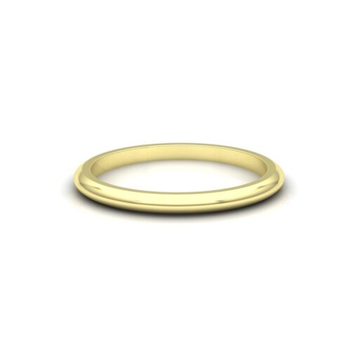 Dainty Thin Wedding Band Rounded Shank 1.5mm Wide Yellow Gold LS6851