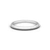 Dainty Thin Wedding Band Rounded Shank in White Gold Platinum LS6851