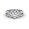 Diamond Engagement Ring Half Eternity Band White Gold Platinum LS6972