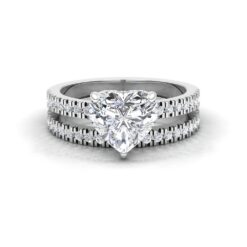 Diamond Engagement Ring Half Eternity Band White Gold Platinum LS6972