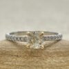 Diamond Engagement Ring Half Eternity Shank White Gold Platinum LS6943