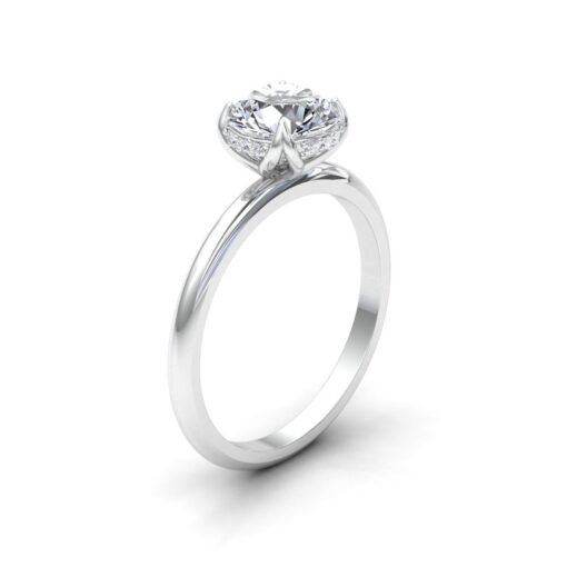 IGI Certified Lab Diamond Engagement Ring White Gold Platinum LS6986