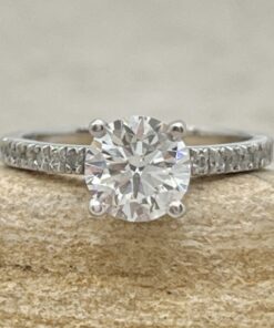 IGI Diamond Engagement Ring Half Eternity White Gold Platinum LS6868