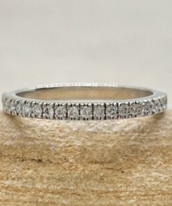 Matching Diamond Wedding Ring Secure Prongs White Gold Platinum LS6869