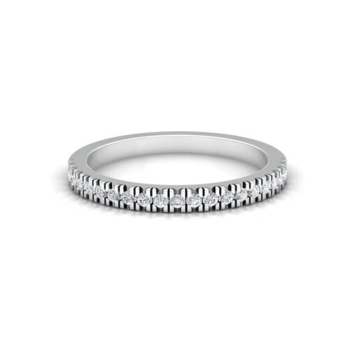 Matching Diamond Wedding Ring Secure Prongs White Gold Platinum LS6869