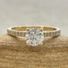 Round Diamond Engagement Ring Half Eternity Shank Yellow Gold LS6868