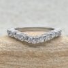 Contoured Matching Diamond Wedding Ring White Gold Platinum LS5331